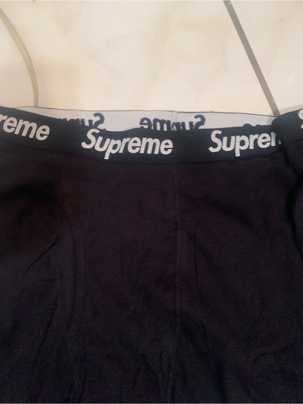 Hanes Black Boxer Briefs with White Logo Waistband